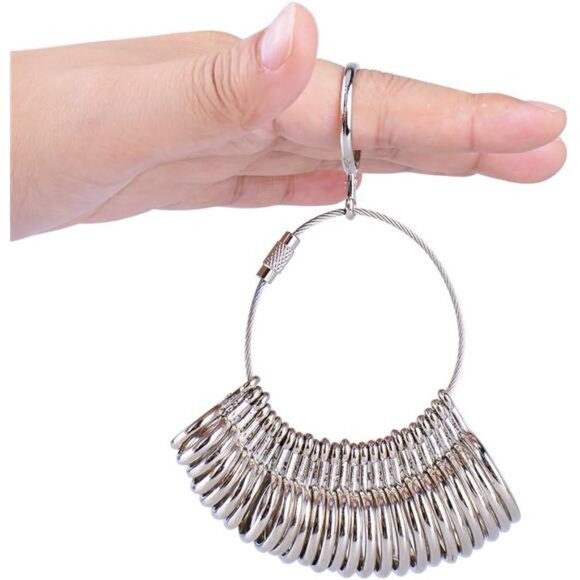 Aluminium Ring Sizer Mandrel and Stainless Iron Ring Sizer Guage Set - Picture 3 of 8